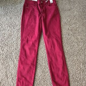 Judy Blue Women's Vibrant Red Straight Leg Jeans